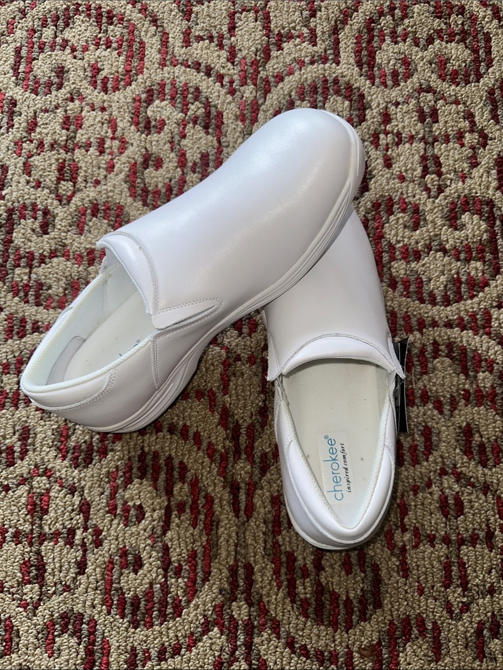 Cherokee Men’s White Slip-On Comfort Work Shoes Size 13M NWT